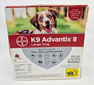 K9 Advantix® II Flea and Tick Treatment for Large Dogs, 21-55 lbs, 2 Months - Image 1 of 4