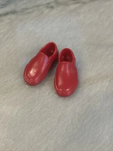 BARBIE DOLL SHOES KEN DARK RED LOAFERS BOAT SHOES FASHION STYLE CUTE 90S KEN - Picture 1 of 1