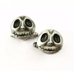 Nightmare Before Christmas Inspired Jack Skellington Head 925 Silver Cufflinks - Picture 1 of 4
