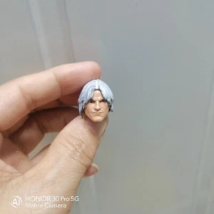 Painted 1/12 Scale White Hair Devil May Cry Dante Head Sculpt Fit 6" SHF Figure - Picture 1 of 3