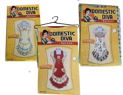 Domestic Diva Vintage Uncut Cotton Panel Apron Fabric (Cut Out Pattern)   - Image 1 of 4