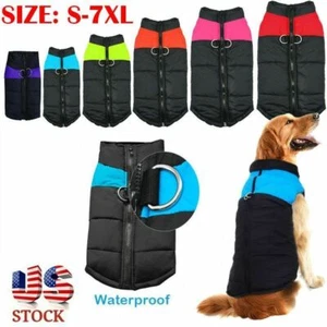 Haustier Weste Jacke warm Welpe Hund wasserdicht Kleidung klein/groß Winter wattierter Mantel - Bild 1 von 17