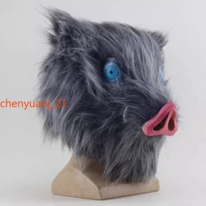 Demon Slayer ConoFig Anime Pig Head Mask Halloween Latex Headcover Cosplay Props - Picture 1 of 5