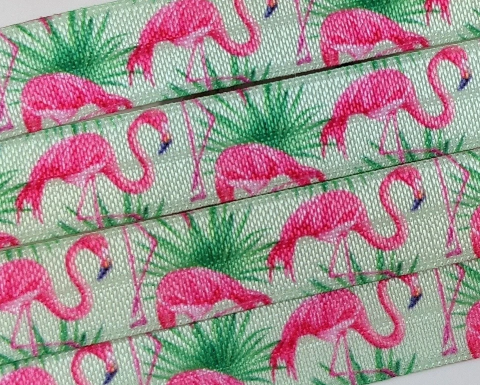 5/8" Flamingo FOE, Plegable Elástico, Diadema FOE, 16mm Impreso FOE Foto 1 de 1