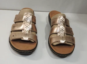 Clarks Women's Leisa Spring Fashion Sandal, Rose Gold Leather, US 6 - Picture 1 of 5