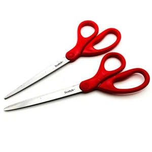 2 Pcs Scotch 1408, 8 in Home and Office Scissors, Shears, Stainless Blades - Picture 1 of 6