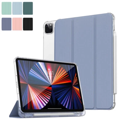 For iPad Pro 11 Air 5/4 10.9 9th 8th 7th Smart Case Stand Cover With Pencil Slot - Image 1 of 4
