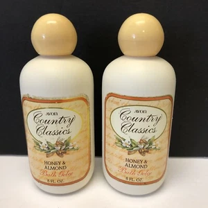 Country Classics HONEY & ALMOND Bath Gelee Gel 8 oz Avon Lot Of 2 Bottles - Picture 1 of 3