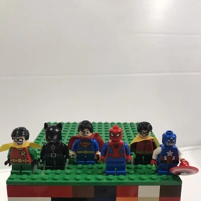 LEGO DC & Marvel Super Heroes Short Legs Minifigures Lot of 6 - Image 1 of 2