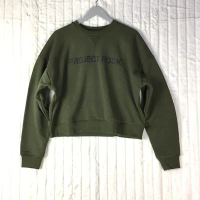 Nueva Sudadera Under Armour Algodón Para Mujer M Verde Oliva Pullover Project Rock Foto 1 de 4