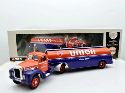 Modellino Camion 1:50 Mack B series union 76 tanker Corgi diecast modellismo - Immagine 1 di 4