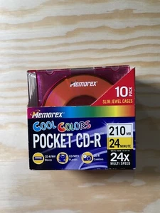 Memorex 9 Pack Cool Colors Pocket CD-R (210MB/24Min./Up To 24x Multi Speed) C08 - Afbeelding 1 van 2