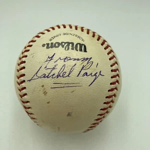 Satchel Paige Single Signed Baseball PSA DNA Graded Near Mint 8 - Picture 1 of 8
