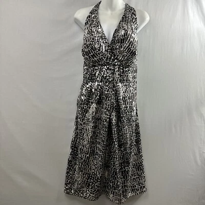 Donna Ricco Dress Plus 16W Halter Shimmer Pleated Padded Bra NEW - Image 1 of 4