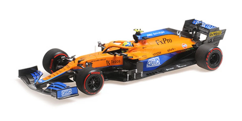 Minichamps 1:18 McLAREN F1 TEAM MCL35M LANDO NORRIS POLE POSITION RUSSIA GP 2021 - Photo 1/1