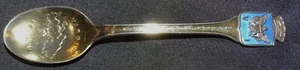 St. Thomas Jungferninseln 4" Emaille Sterling Souvenir Löffel 0,27 Unzen - Bild 1 von 5