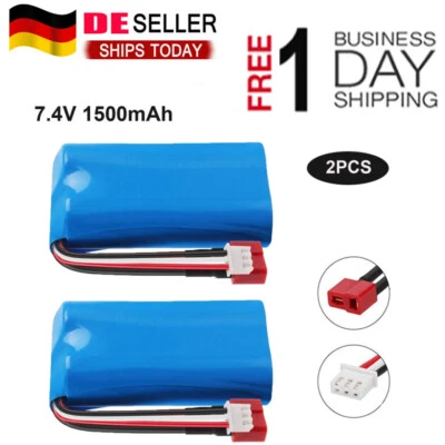 2S Lipo Battery 7,4V 15C 1500mAh Akku für WLtoys 4WD Rc Cars 12403 12401 - Bild 1 von 4