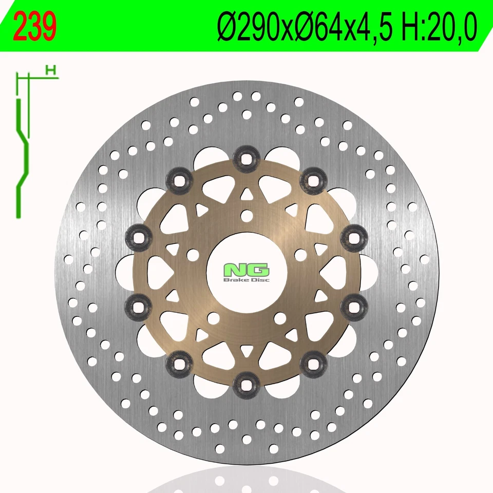 Disco de freio NG Suzuki GSX250,400,600 RGV250 BANDIT400,600 GSXR600 SV650 serve mais - Imagem 1 de 1