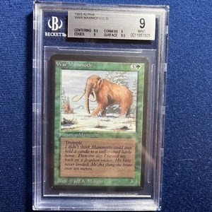 MTG ALPHA C G War Mammoth BGS 9 MINT (9.5 surface) 1993 - Picture 1 of 2