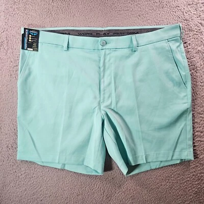 NWT Roundtree & Yorke Performance Shorts Men 42 x 7 Straight Fit Green - Image 1 of 4