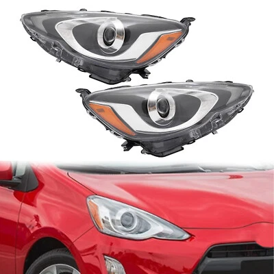 For 2015-2017 Toyota Prius C Headlights Halogen Left+Right Headlamps Clear Lens - Image 1 of 4