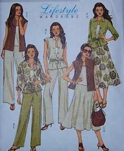 5pc WARDROBE 16-22 pattern top skirt pant jacket blous - Picture 1 of 1