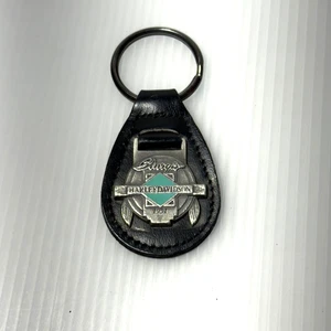 Portachiavi Vintage Harley Davidson Sturgis Turchese Diamante Supporto Pelle di Mucca - Foto 1 di 3