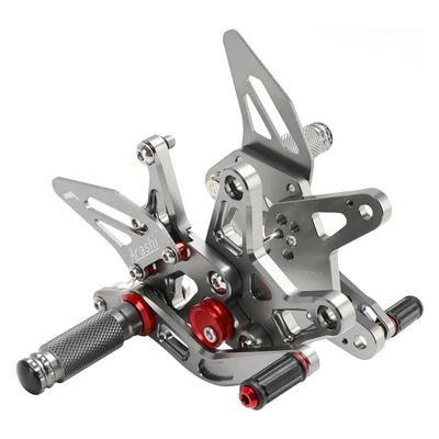 Repose pieds commandes reculées gris pour Kawasaki ZX-6R ZX6R ZX 636 2024-2025' - Photo 1/4