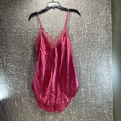 Vestido de camisola vintage Gold Label Victorias Secret cetim babydoll rosa tamanho P - Imagem 1 de 4