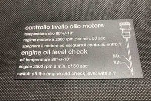 Lamborghini Gallardo Murcielago Oil Sticker  Unused Genuine Car Part - Picture 1 of 1