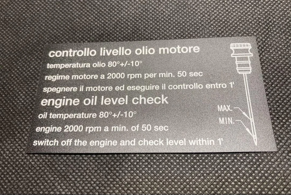 Lamborghini Gallardo Murcielago Oil Sticker  Unused Genuine Car Part - Image 1 of 1