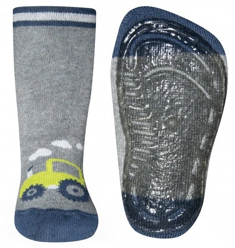 Stoppersocken rutschfest, BW Vollfrottee mit Softstep Sohle von EWERS Grau / Mar