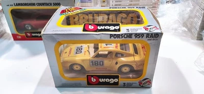 Burago Scala 1/24 Diecast 0121 - Porsche 959 RAID  - GIALLA - Immagine 1 di 4