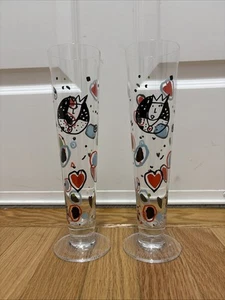 Vintage Ritzenhoff Pilsner Beer Glass Roger Selden Collector Bar, 10" Set Of 2 - Picture 1 of 5