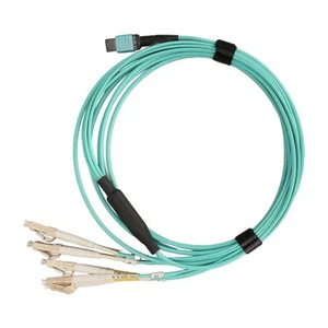 MPO To 8LC Fiber Patch Cable 3.3yd Duplex MPO To 8LC LSZH Low Optical Loss St CB - Afbeelding 1 van 24