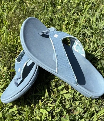 Женские ортопедические шлепанцы Spenco синие Yumi боке размер 12 - Изображение 1 из 4