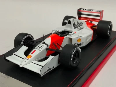 1/18 modelos AB F1 McLaren MP 4/7 de 1992 Senna Car #1 base de cuero AB2-09 Foto 1 de 4