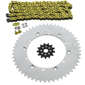 Yamaha YZ125 125 1987 anillo tórico amarillo cadena y piñón 13/52 114 L - Imagen 1 de 4