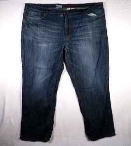 True Nation Relaxed Fit Dark Wash Straight Denim Herren Blue Jeans 50x32 - Bild 1 von 6
