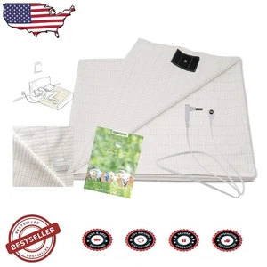 Organic Cotton Grounding Sheet Silver Fiber Wellness Sleep 27x52 Inch - Picture 1 of 6