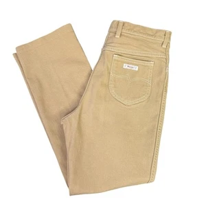 Wrangler Vintage Tan Jeans Size 16 Waist 30" Straight Leg Cowgirl 80s 1980 - Picture 1 of 11