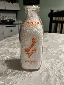 Parnell Dairy Milk Bottle, Mercersburg, Pennsylvania, Franklin County, Pa, Quart - Picture 1 of 10