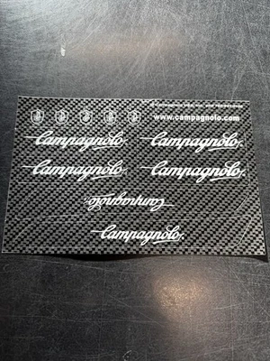Новый из старых запасов винтажный стикер Campagnolo наклейка лист углеродный глянцевый подлинный - Изображение 1 из 2