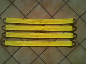 4 MONSTER YELLOW Axle Straps 2 x 36 DOT HOT ROD MUSCLE CAR 4X4 TRUCK OFF ROAD - Picture 1 of 1