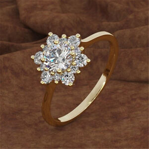 Fashion 925 Silver Plated Cubic Zircon Rings Women Jewelry Wedding Gift Sz 6-10