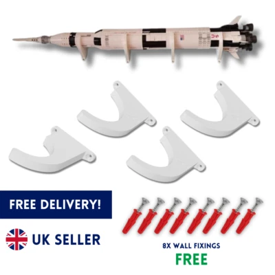 Wall Mount Display Stand for Lego Apollo Saturn V Sets 21309 & 92176 Holder UK - Image 1 of 2