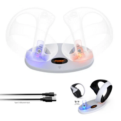 For Playstation 5 PS5 PS VR2 - Magnetic Dual Controller Charger Base Accessories - Image 1 of 4