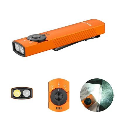 Olight Arkfeld Pro 1300 Lumens Cool White Flashlight with Green Beam Orange - Image 1 of 4