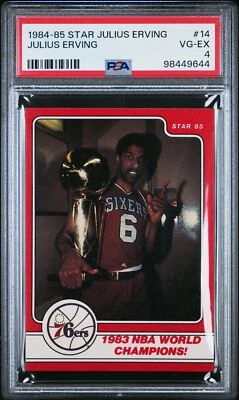 1984-85 STAR JULIUS ERVING #14 JULIUS ERVING PSA 4 - Image 1 of 2