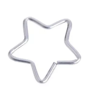 5 Stück Edelstahl Piercing Ring Creolen Ohr Lippe Nasenstecker Septum Ring Herz Stern - Bild 1 von 9